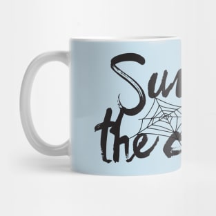 Surfing the Cobweb Quote Mug